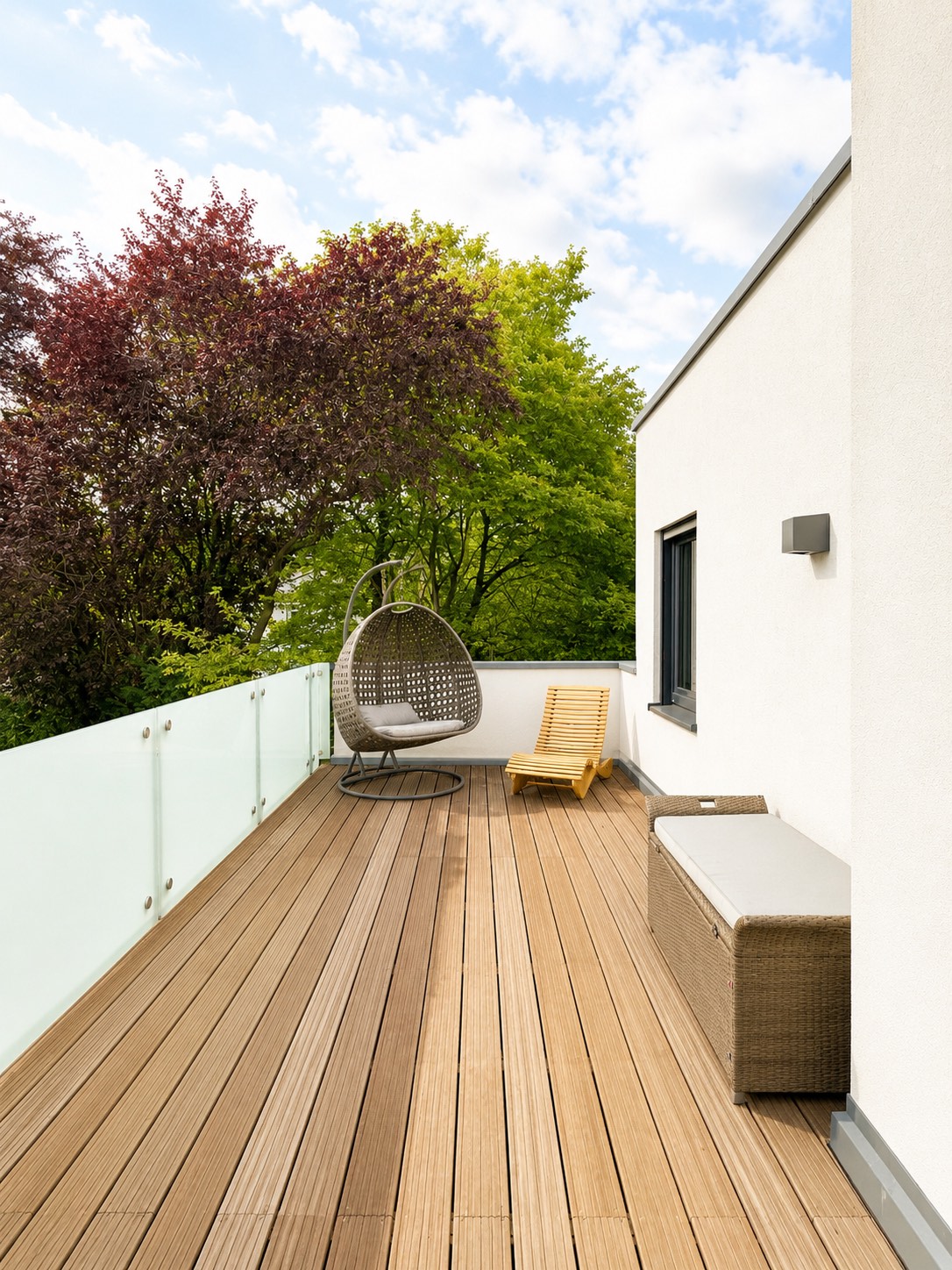 Dachterrasse mit Blick ins Grüne